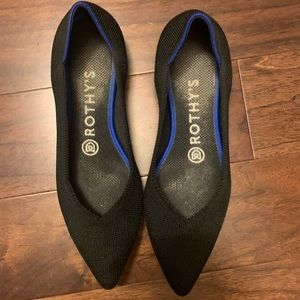 Black Rothys Ballet Flats